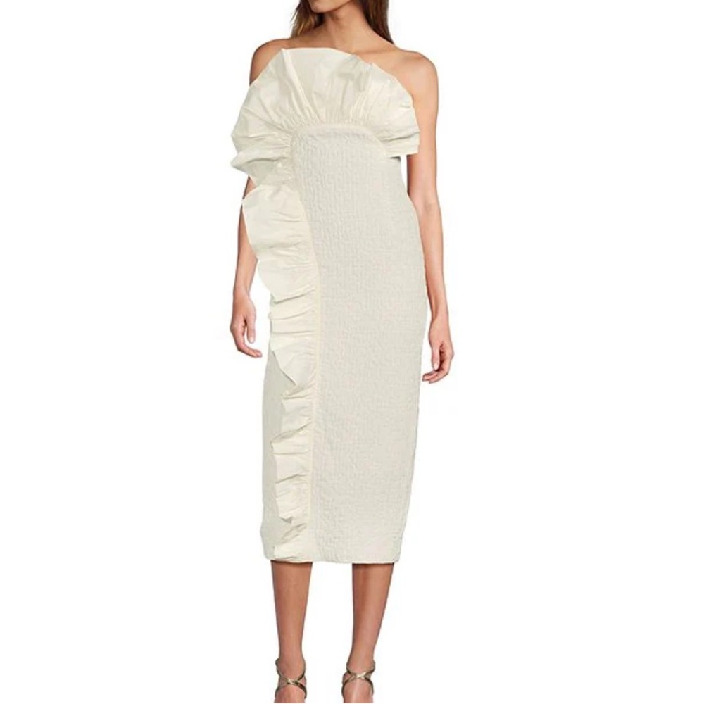 Antonio Melani Size 4. Ivory midi dress